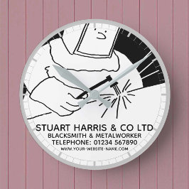 Blacksmith & Metalworker Runde Wanduhr