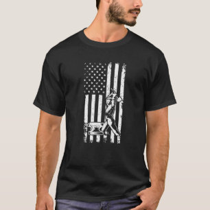 Blacksmith - Schmiede Hammer Anvil US Flag Metal S T-Shirt