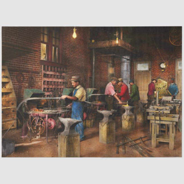 Blacksmith - Schmiedeschule 1899 Seidenpapier (Vorderseite)