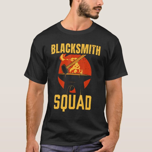 Blacksmith Squad Blacksmithing Job T-Shirt (Vorderseite)