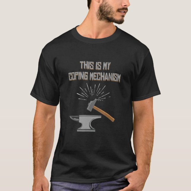 Blacksmith Tools Blacksmithing Hammer Anvil Blacks T-Shirt (Vorderseite)