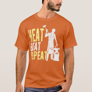 Blacksmith und Anvil Heat Beat Wiederholung Retro T-Shirt