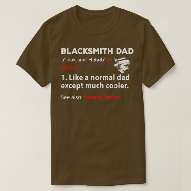 Blacksmith Vater Vater Definition Gift Blacksmithi T-Shirt (Design vorne)