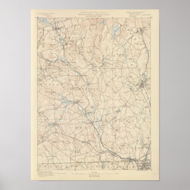 Blackstone, Massachusetts Poster (Vorne)