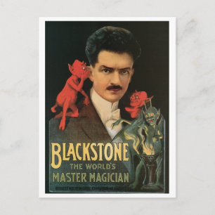 Blackstone ~ Meister-Magier Vintage-Zauberkunst Postkarte