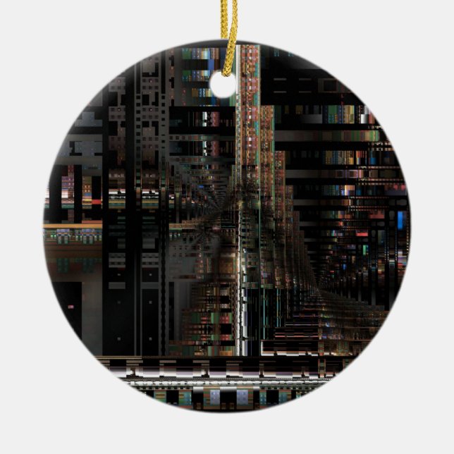 BlackTechnology Circuit Board Elektronischer Compu Keramik Ornament (Vorne)