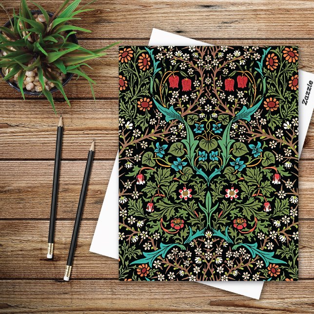 Blackthorn Floral Pattern William Morris Postcard Postkarte (Von Creator hochgeladen)