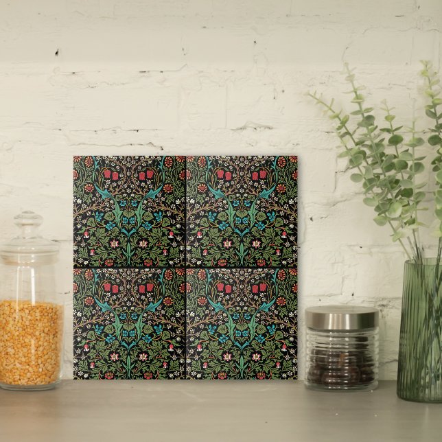 Blackthorn Wildblume Pattern William Morris Fliese (Von Creator hochgeladen)