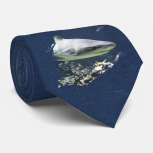 Blacktip Shark Blue Gran Water Necktie Krawatte