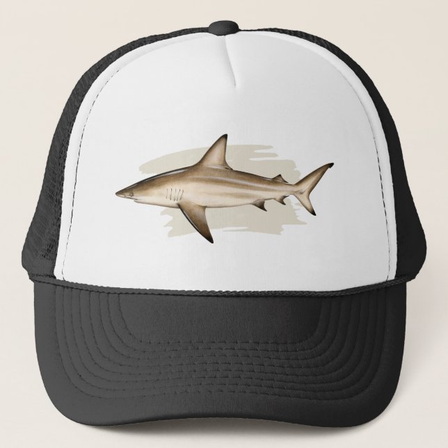 Blacktip Shark Trucker Hat Truckerkappe (Vorderseite)