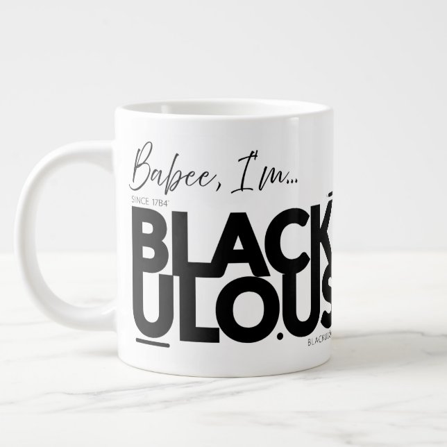 BLACKULO.US™ "Babee I'm.." - Gründer Flex 🔥 Jumbo-Tasse (Links)