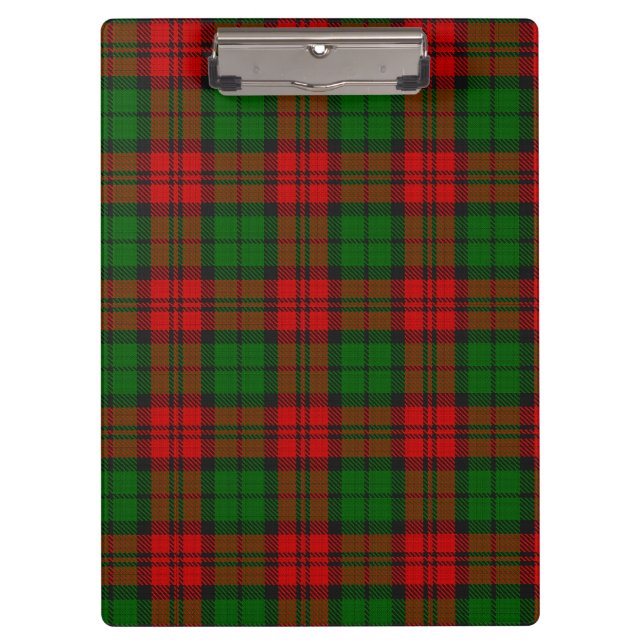 Blackwatch Campbell Tartan Red Green Kariert Klemmbrett (Vorderseite)
