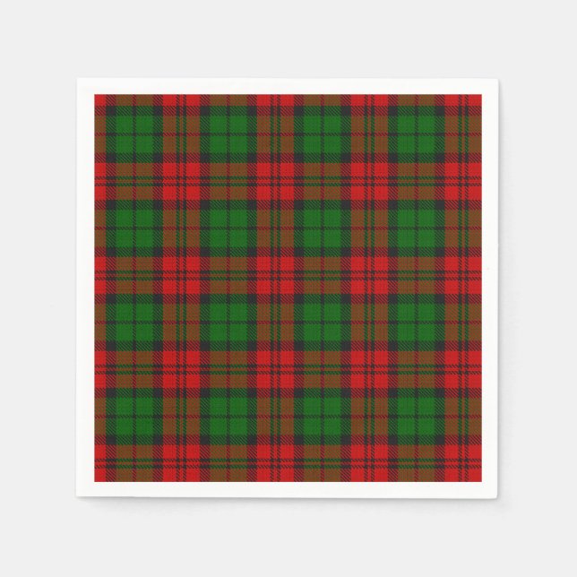 Blackwatch Campbell Tartan Red Green Kariert Serviette (Vorderseite)