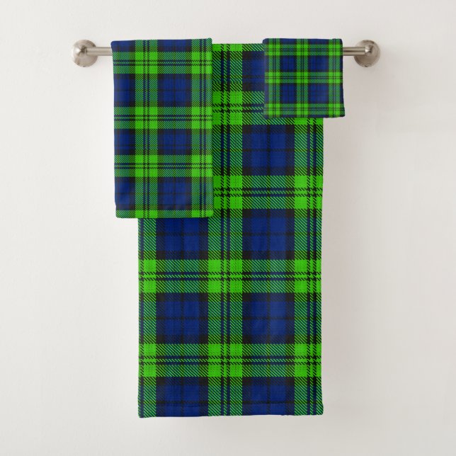Blackwatch Kariert Tartan Badhandtuch Set (Insitu)