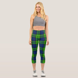 Blackwatch Kariert Tartan Capri Leggings