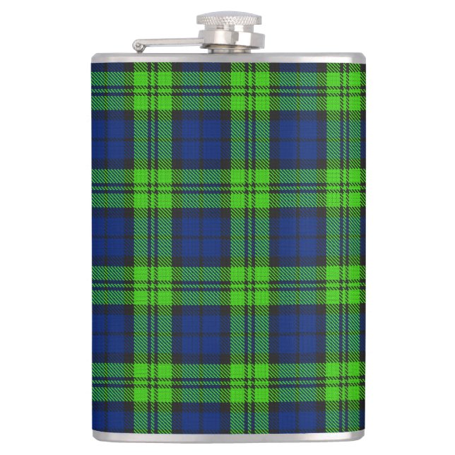 Blackwatch Kariert Tartan Flachmann (Vorderseite)