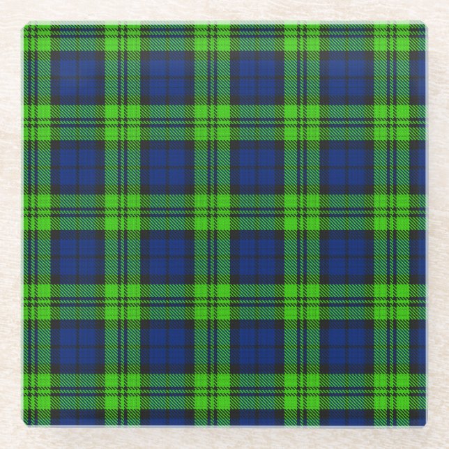 Blackwatch Kariert Tartan Glasuntersetzer (Vorderseite)
