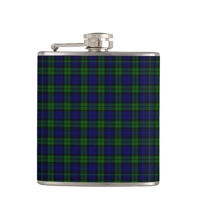 Blackwatch Tartan Campbell-Clan Flachmann (Vorderseite)