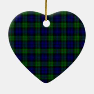 Blackwatch Tartan Campbell-Clan Keramik Ornament