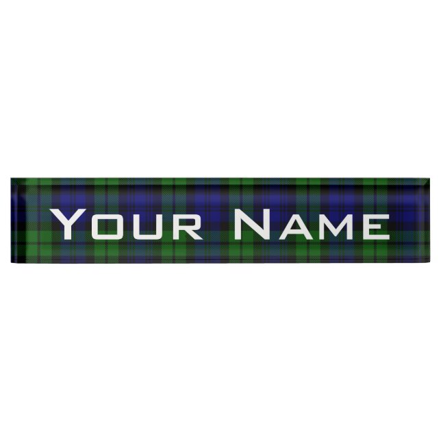 Blackwatch Tartan Campbell Clan Namensplakette (Vorderseite)