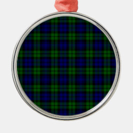 Blackwatch Tartan Campbell-Clan Silbernes Ornament