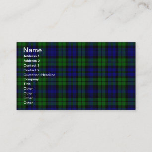 Blackwatch Tartan Campbell-Clan Visitenkarte
