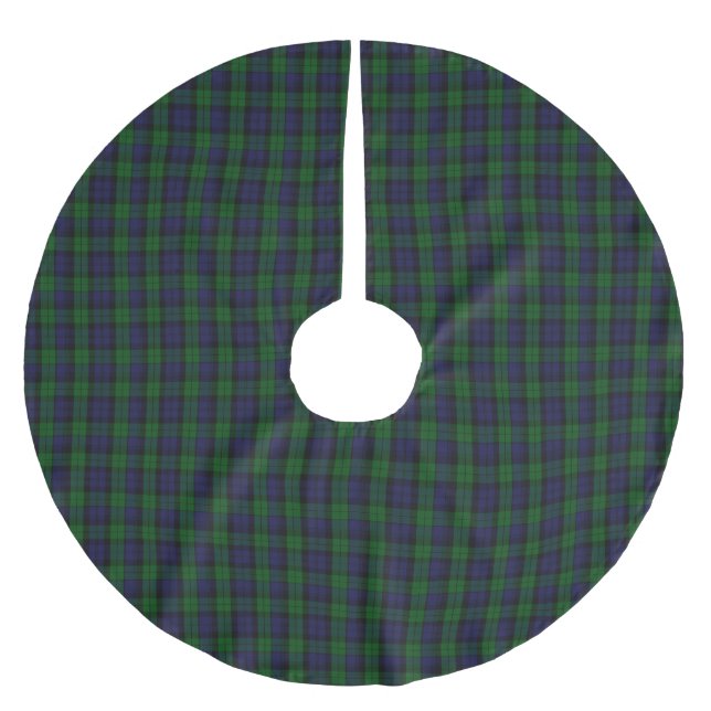 Blackwatch Tartan Polyester Weihnachtsbaumdecke (Vorderseite)