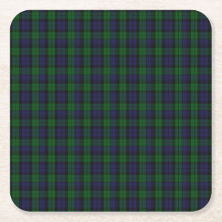 Blackwatch Tartan Rechteckiger Pappuntersetzer