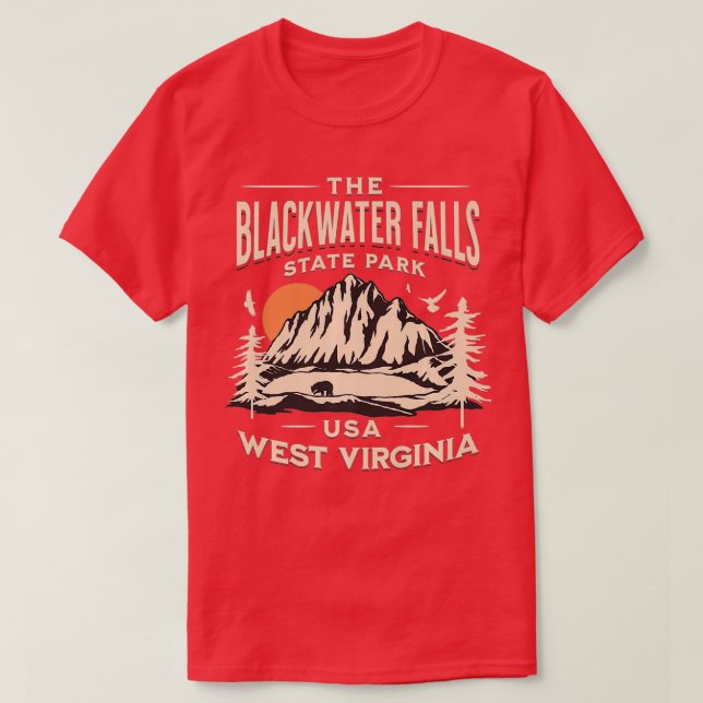 Blackwater Falls Staat Park/Garten: T-Shirt (Design vorne)