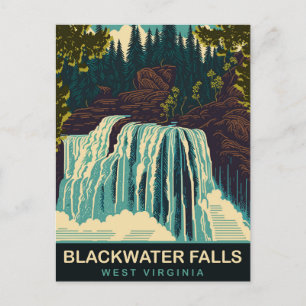 Blackwater Falls, West Virginia, Reise Postkarte