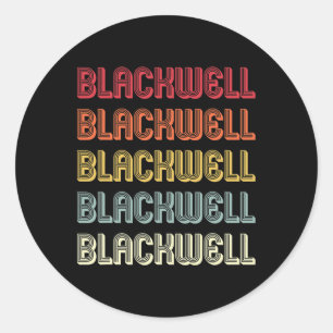 Blackwell Gift Nachname Funny Retro Vintag Birthda Runder Aufkleber
