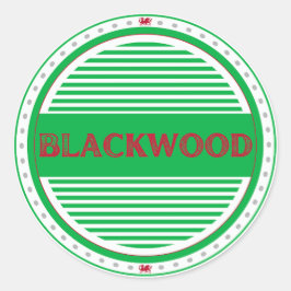 Blackwood City Pride Emblem – Walisische Identität Runder Aufkleber