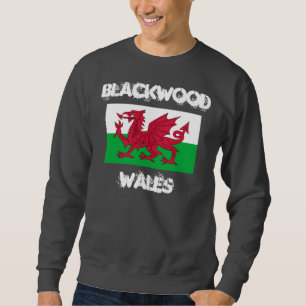 Blackwood, Wales mit walisischer Flagge Sweatshirt