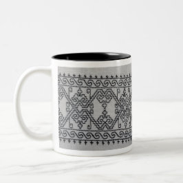 Blackwork embroidery two tone mug zweifarbige tasse