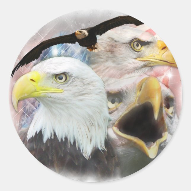 Blad Eagles Runder Aufkleber (Vorderseite)