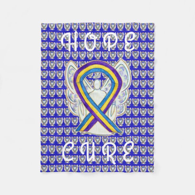 Bladde Cancer Awareness Ribbon Soft Chemo Blankets Fleecedecke (Vorderseite)