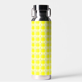 Bladder Cancer Awareness Plaid Water Bottle Trinkflasche