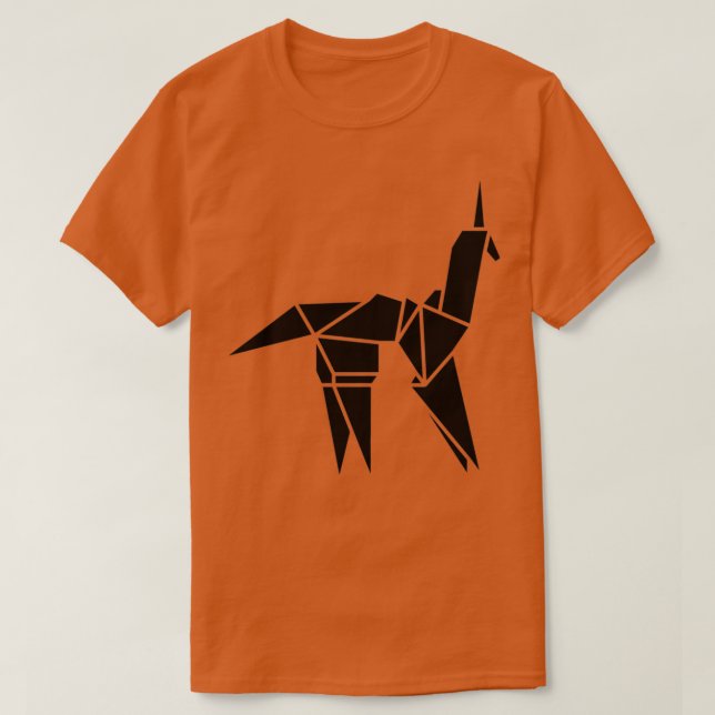 Bladerunner Origami Unicorn Black T-Shirt (Design vorne)
