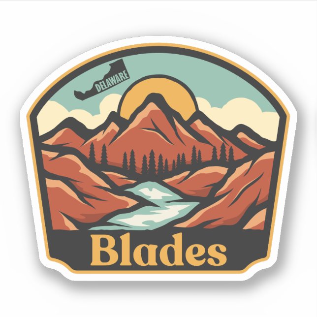 Blades, Delaware Aufkleber (Vorderseite)