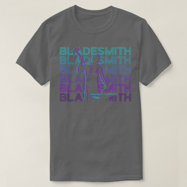 Bladesmith Blacksmith Weaponsmith Retro-Geschenk T-Shirt (Design vorne)