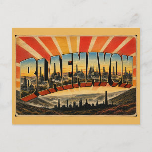 Blaenavon Wales Industrielle Landschaft Vintage Ku Postkarte