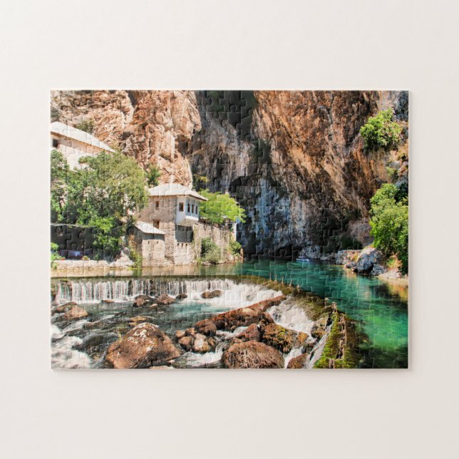 Blagaj Tekija Dervish Bosnien Herzegovina stilisie Puzzle (Horizontal)
