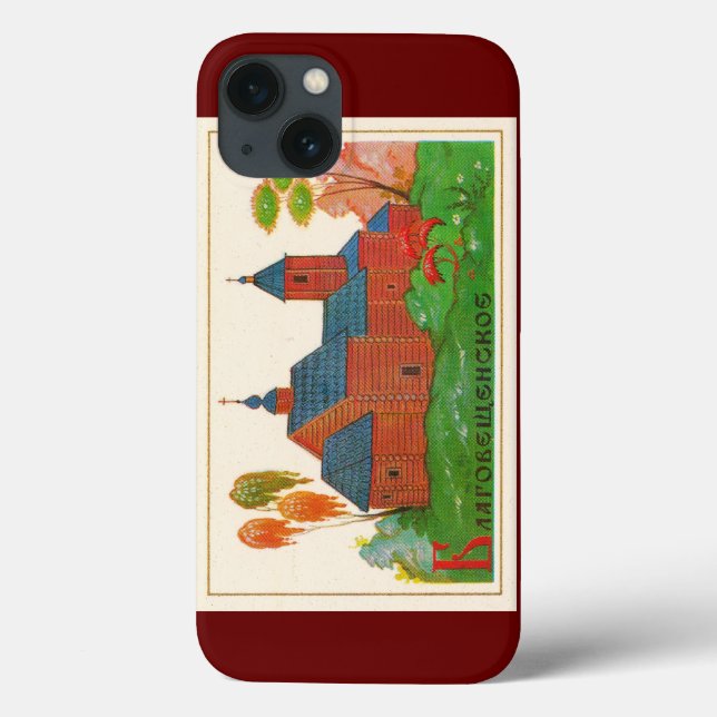 Blagoveshchenskoye Wood Russische Kirche Case-Mate iPhone Hülle (Rückseite)