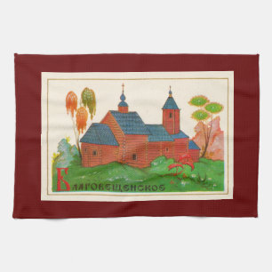 Blagoveshchenskoye Wood Russische Kirche Handtuch