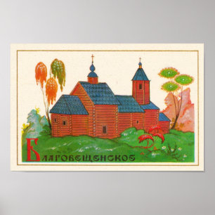 Blagoveshchenskoye Wood Russische Kirche Poster