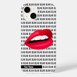 "Blah Blah Blah" Hot Lips Pop Art Case-Mate iPhone 14 Hülle