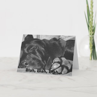 blah, blah, blah karte