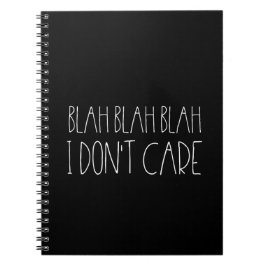 Blah blah blah, mir ist der sarkastische Schriftar Notizblock