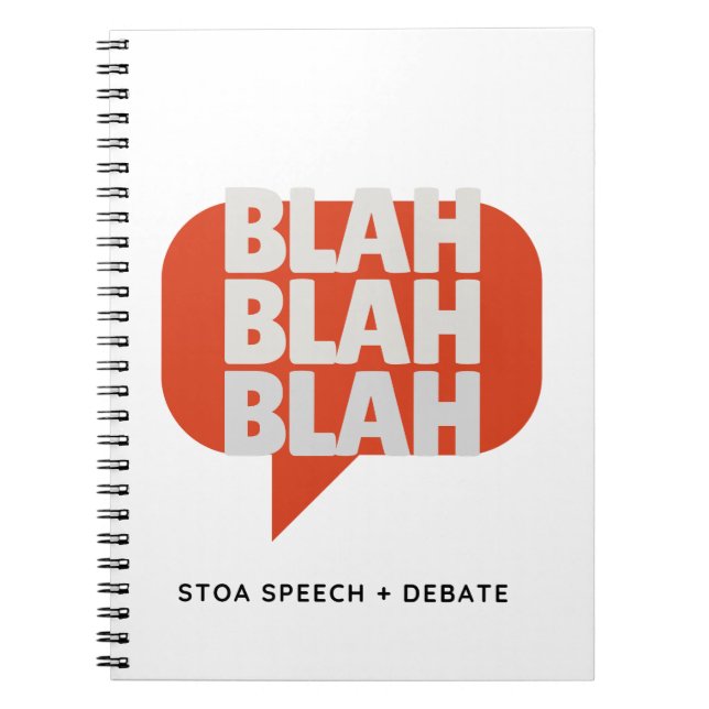 Blah Blah Blah Notebook Notizblock (Vorderseite)