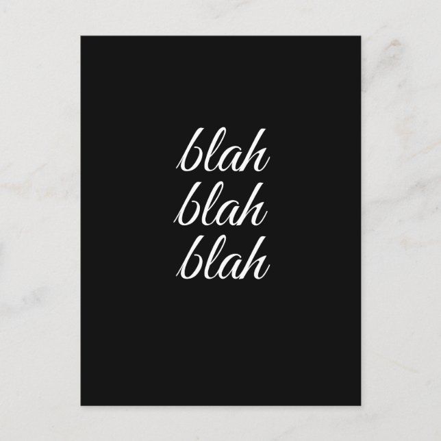 blah blah - feiertagspostkarte (Vorderseite)